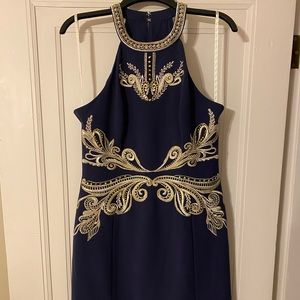 Lilly Pulitzer navy embellished cocktail dress